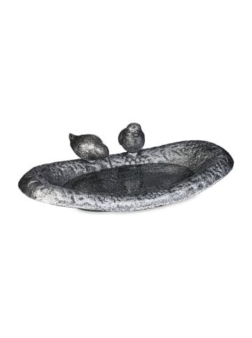 relaxdays Vogeltränke in Silber