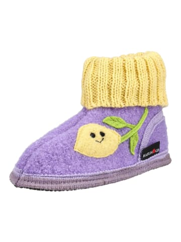 HAFLINGER Hausschuhe HÜTTENSCHUH ZITRONE Violett