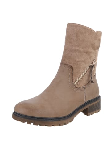 Ital-Design Stiefelette in Hellbraun