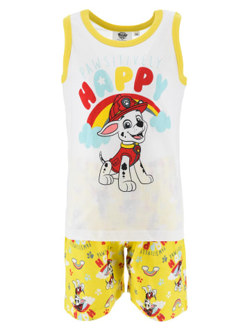 Paw Patrol 2tlg. Outfit: Schlafanzug Tank-Top und Short Marshall in Weiß