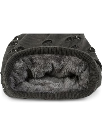 styleBREAKER Feinstrick Beanie Mütze in Dunkelgrau