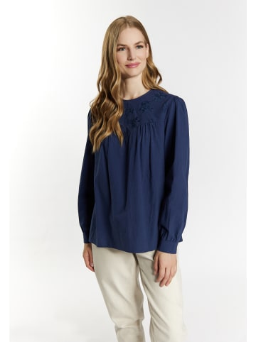 DreiMaster Damen Langarmbluse in Marine