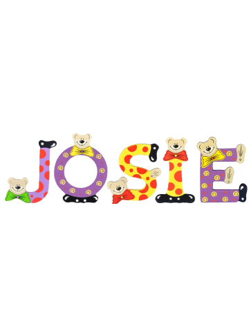 Playshoes Deko-Buchstaben "JOSIE" in bunt