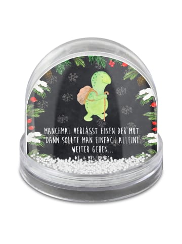 Mr. & Mrs. Panda Schneekugel Weihnachten Schildkröte Wanderer mi... in Kreidetafel