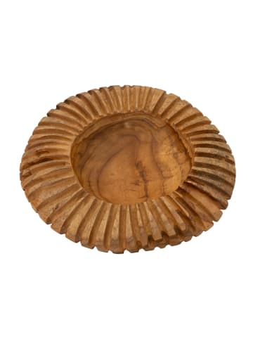 Mauro Ferretti Braune, leere Holztasche Ø 35x7 cm