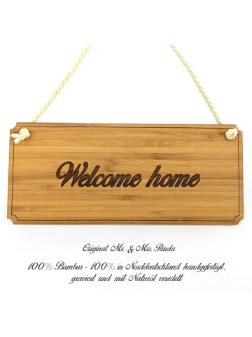 Mr. & Mrs. Panda Wegweiser Welcome home mit Spruch in Keine Angabe