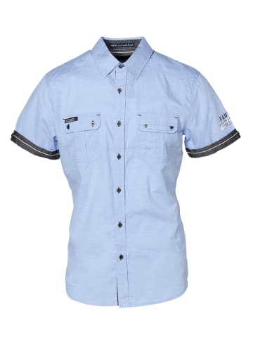 KOROSHI Kurzarmshirt in blau