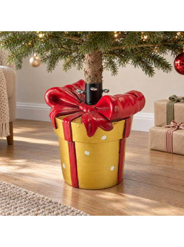 Home&Styling Collection Abdeckung für Christbaumständer in Gold, (B) 26 x (H) 36 x (L) 26 cm