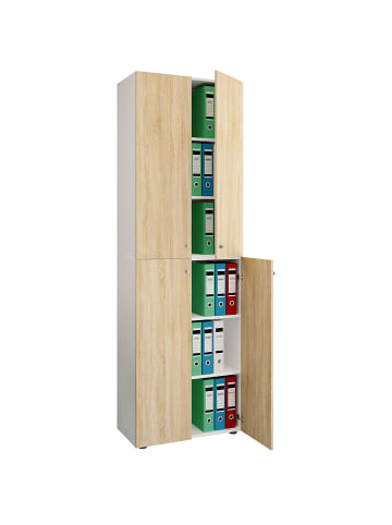 ebuy24 Büroschrank Lona2XLDT weiß Weiß 70 x 39 cm