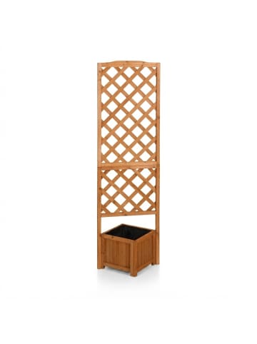 relaxdays Pflanzkasten-Rankgitter in Hellbraun - (B)55 x (H)180 x (T)51 cm