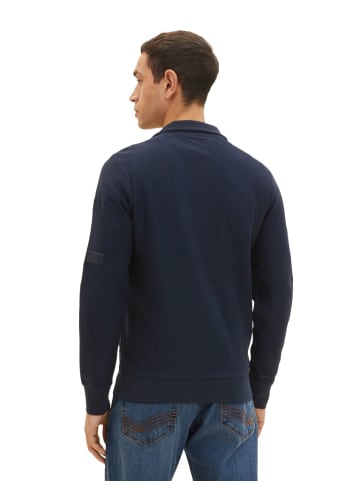 Tom Tailor Sweatjacke STAND UP in Blau