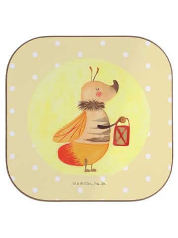 Mr. & Mrs. Panda gläseruntersetzer Glühwürmchen ohne Spruch in Gelb Pastell