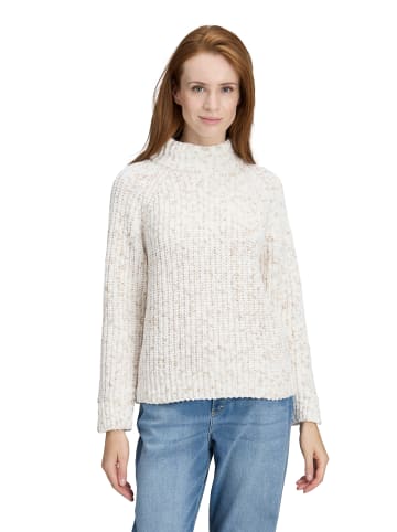 CARTOON Strickpullover mit Stehkragen in Light Beige Melange