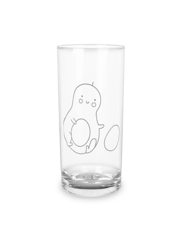 Mr. & Mrs. Panda Wasserglas Avocado Kern rollt ohne Spruch in Transparent