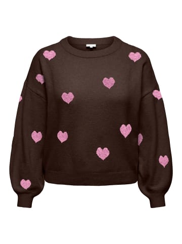 ONLY Carmakoma Strickpullover in Coffee Bean 1