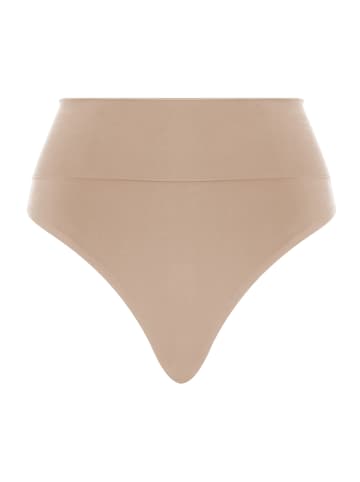 Wolford Tanga High Waist Thong in clay