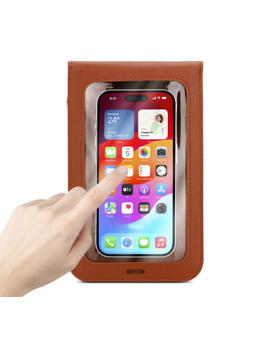 cadorabo Handytasche für Samsung Galaxy A53 5G Hülle Umhängetasche in Braun