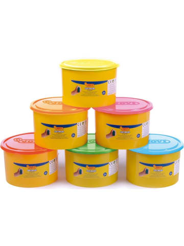Jovi Knetmasse Soft Dough Blandiver Packung mit 6 Dosen a 460g