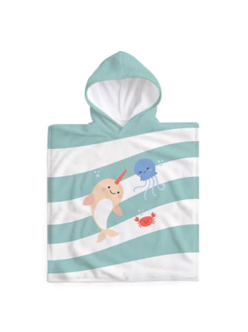 Miniland Badeponcho aus Baumwolle 65 x 65 cm - Oc in blau,motiv