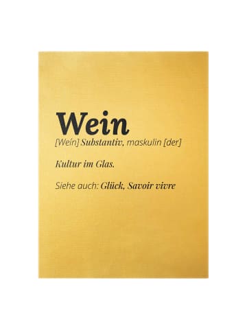 WALLART Leinwandbild Gold - Die Definition von Wein in Weiß