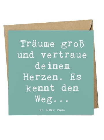Mr. & Mrs. Panda Klappkarte Spruch Herzen Vertrauen mit Spruch in Meeresbrise