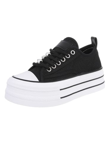 Ital-Design Freizeitschuh in Schwarz und Weiß