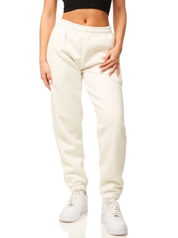 DAILY COTTON Jogginghose - im Straight-Fit als Lange Trainingshose Sweatpants in Weiß