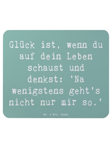 Mr. & Mrs. Panda Maus Pad Spruch Glück GemeinMensch mit Spruch in Meeresbrise
