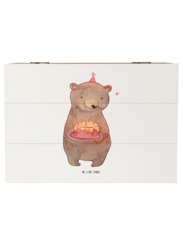 Mr. & Mrs. Panda Erinnerungsbox Bär Torte ohne Spruch in Weiß