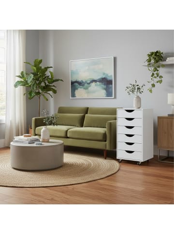 relaxdays Rollcontainer in Weiß - (B)40 x (H)78 x (T)40 cm