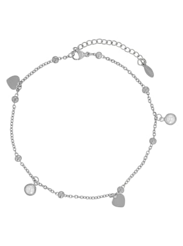 Adeliás Damen Anhänger aus Edelstahl mit Perle in silber