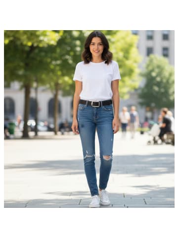 FRONHOFER Ledergürtel in Weiß