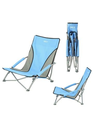 COFI 1453 NILS CAMP NC3035 Campingstuhl – klappbarer Outdoor Stuhl mit in Hellblau