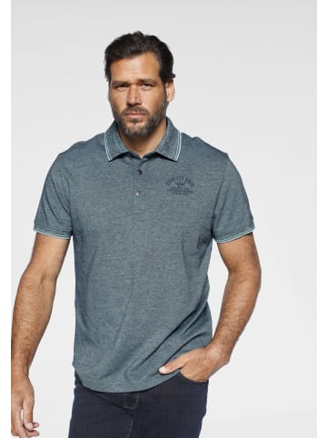 ARIZONA Poloshirt in türkis-meliert