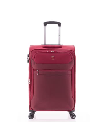 Gladiator 2000 4 Rollen Trolley 68 cm mit Dehnfalte in red