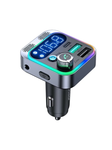 COFI 1453 Joyroom FM-Sender Transmitter/ Autoladegerät 48W PPS/PD/QC3.0 in Schwarz