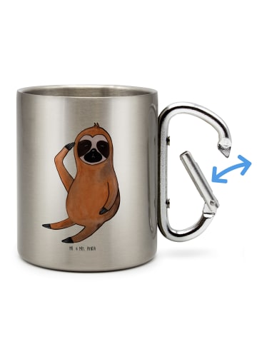 Mr. & Mrs. Panda Thermobecher Faultier Vogel ohne Spruch in Silber