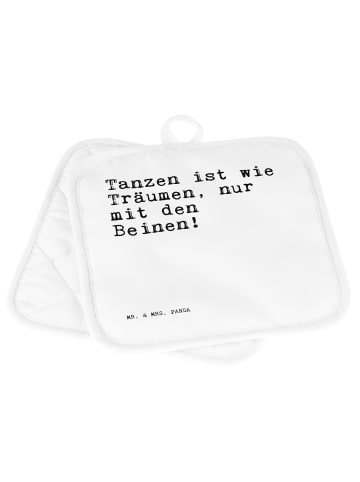 Mr. & Mrs. Panda Topflappen Tanzen ist wie Träumen,... mit Spruch in Weiß