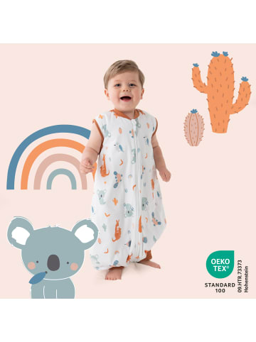 Schlummersack Schlafsack mit Füßen und umklappbaren Bündchen 1.0 TOG in Braun