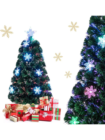 COSTWAY Künstlicher Weihnachtsbaum LED in Grün