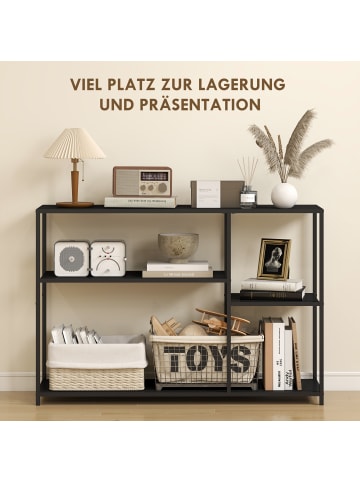 HOMCOM Konsolentisch-110L x 30B x 75H cm-Schwarz