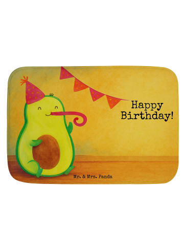 Mr. & Mrs. Panda Badteppich Avocado Geburtstag Design mit Spruch in Weiß