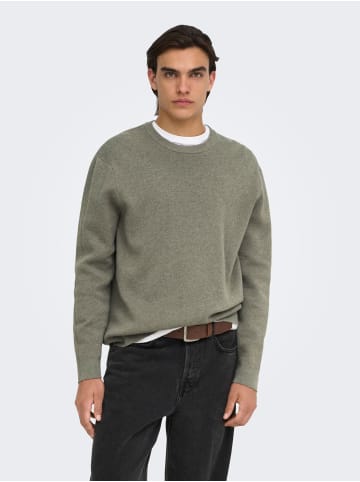 ONLY & SONS Gestrickter Rollkragen in Castor Gray