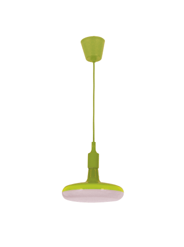 näve LED Pendelleuchte "UFO" in grün - (L)22 cm x (B)22 cm x (H)120 cm - EEK F