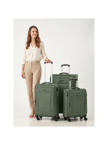 Franky Melbourne 3.0 4-Rollen Kofferset 3tlg. mit Dehnfalte in olive