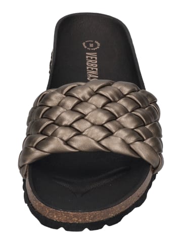Verbenas Pantoletten RICA trenza soft metal in silberfarben