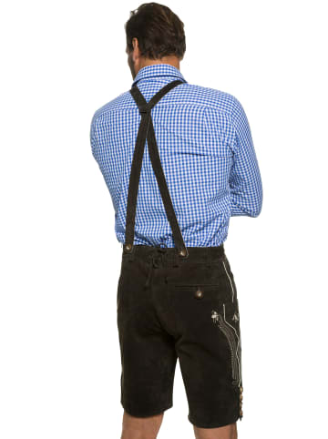 JP1880 Lederhose in mahagonibraun