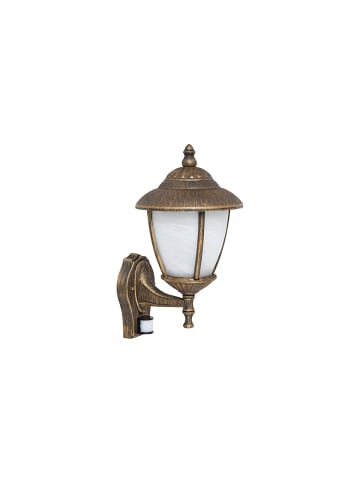 Licht-Erlebnisse Außen Wandlampe (B)20 x (H)37 cm in Gold Antik