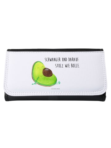 Mr. & Mrs. Panda Geldbörse Damen Avocado Schwangerschaft mit Spruch in Weiß