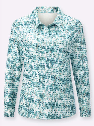 WITT WEIDEN Winter-Shirt in ecru-ozean-bedruckt